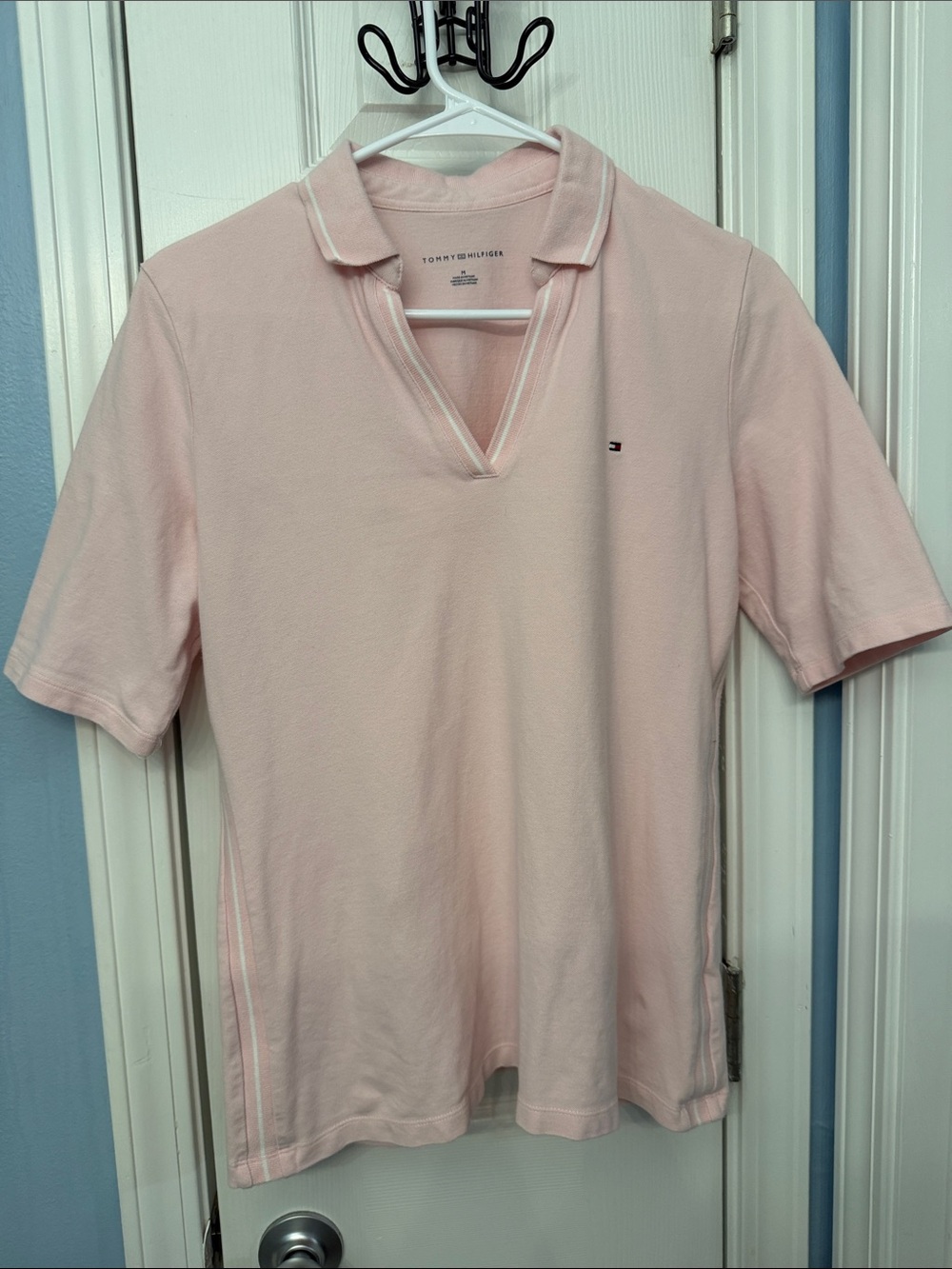 Tommy Hilfiger Pale Pink Short-Sleeve Polo